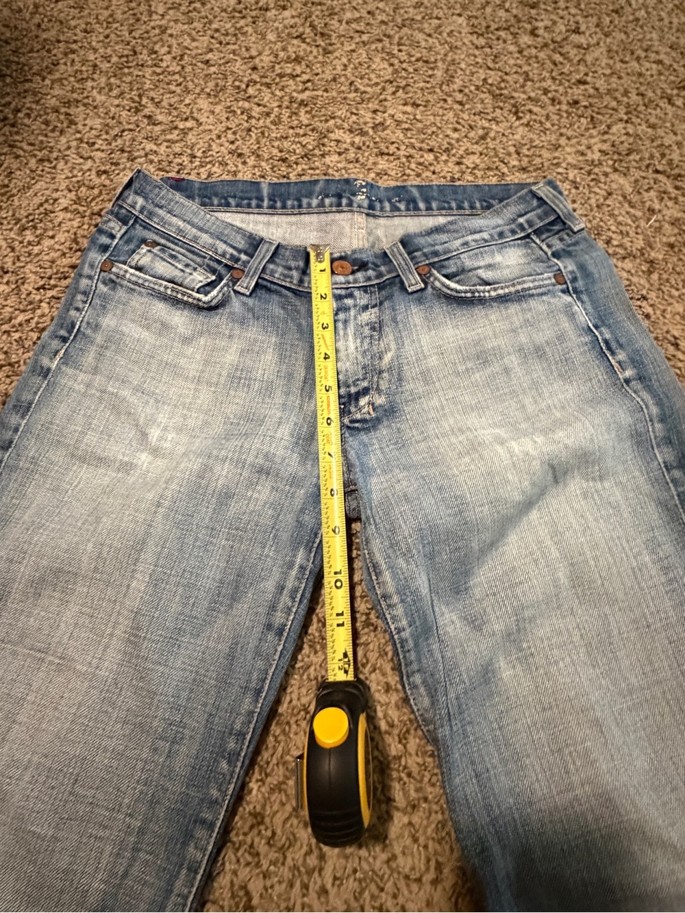 7 for All Mankind DOJO Light Blue Denim Jeans, SIZE 28 - Picture 10 of 13